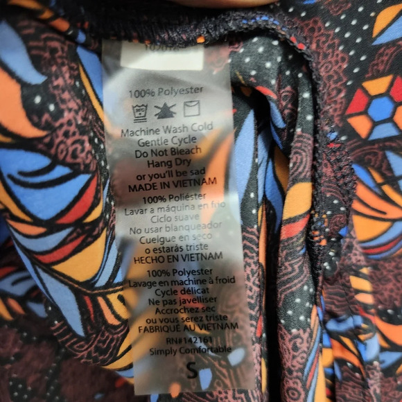 LulaRoe women's open front sleeveless long cardigan size S multi color brown - Picture 5 of 7